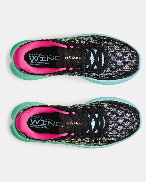 Women's UA Flow Velociti Wind 2 Speed Overdrive Running Shoes in Black image number 2